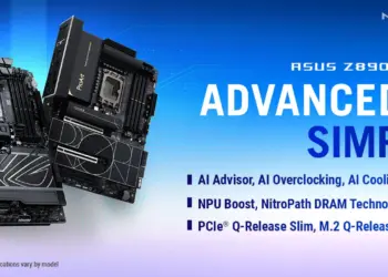 Motherboard ASUS Intel 800 Series Z890 pendukung prosesor Intel Core Ultra 200S Plus dengan fitur Advanced AI dan WiFi 7.