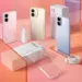 Tampilan fisik vivo T5 Series varian warna Total Pink, Total Gold, dan Total Blue lengkap dengan kotak kemasan resmi.