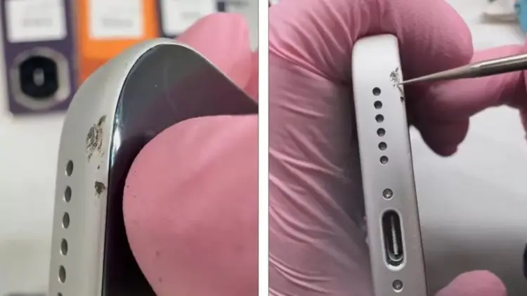 Teknisi di China menunjukkan kemampuannya dalam memperbaiki bodi iPhone yang mengalami dent atau penyok kecil agar kembali mulus.