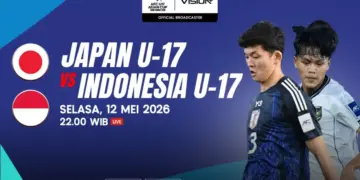 Jadwal siaran langsung pertandingan Timnas Indonesia U-17 melawan Jepang U-17 malam ini pukul 22.00 WIB.