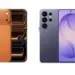 Render komparasi visual awal antara Samsung S26 Ultra dengan varian warna titanium violet dan iPhone 17 Pro Max dalam balutan warna oranye tembaga ikonik.