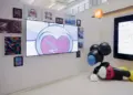 Xiaomi memamerkan jajaran lini Smart TV premium interaktif berbasis teknologi cerdas di area pameran.