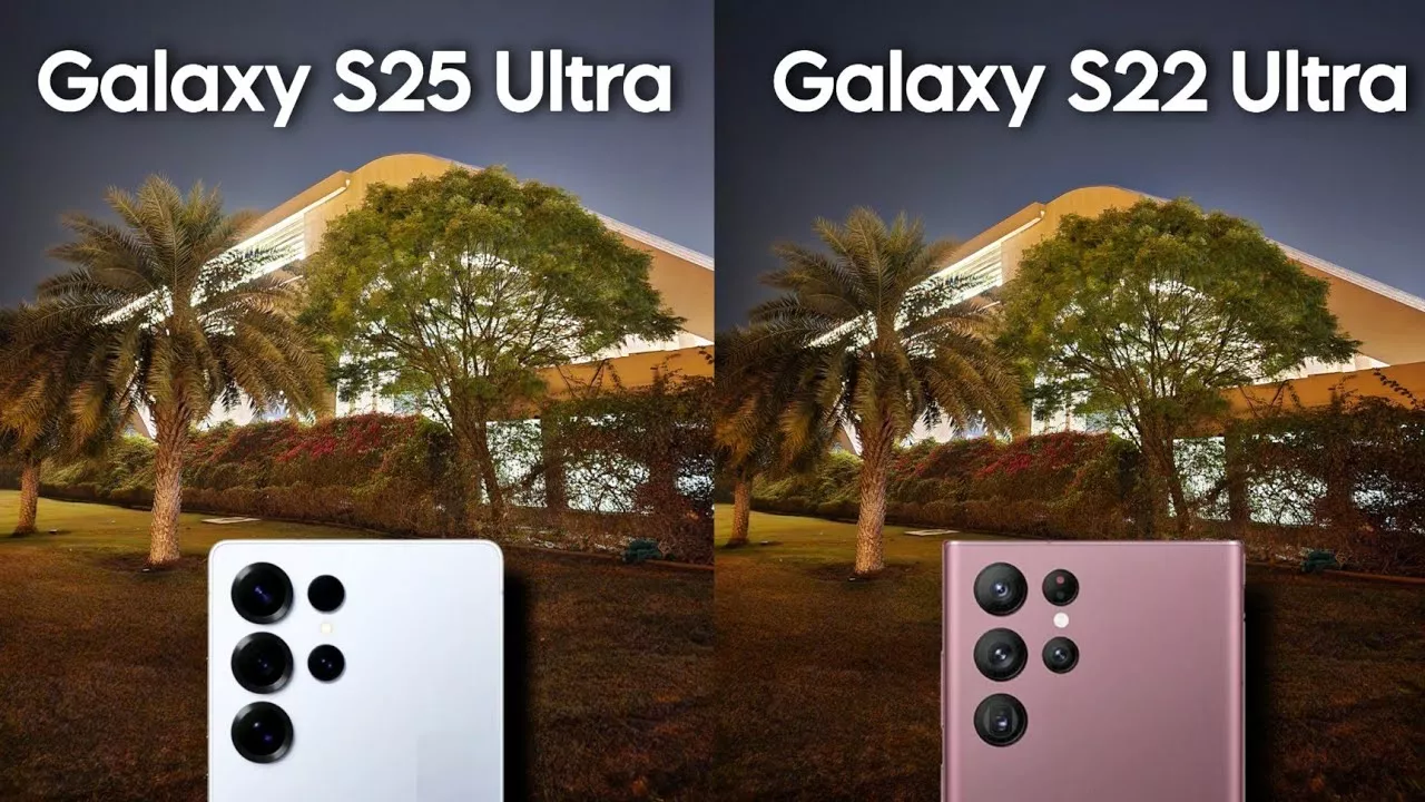 Uji perbandingan performa foto malam hari atau low light kamera Samsung Galaxy S25 Ultra vs S22 Ultra pada objek taman.