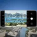 Review mode perekaman profesional di layar HP saat membidik pemandangan kota beresolusi tinggi secara real-time.