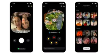 Tampilan fitur baru Instagram Instants yang memungkinkan pengguna berbagi foto candid secara cepat dan terjadwal.