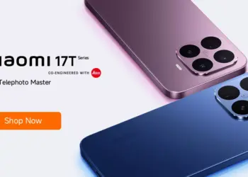 Banner promosi resmi global Xiaomi 17T Series dengan slogan The Telephoto Master co-engineered dengan Leica.