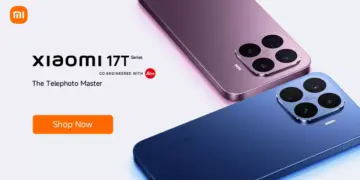 Banner promosi resmi global Xiaomi 17T Series dengan slogan The Telephoto Master co-engineered dengan Leica.