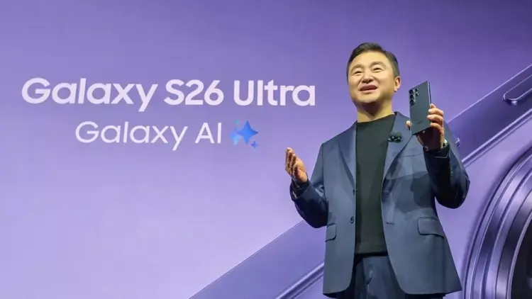 Presentasi resmi yang mengungkap dominasi penggunaan fitur Galaxy AI pada perangkat flagship terbaru.