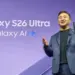 Presentasi resmi yang mengungkap dominasi penggunaan fitur Galaxy AI pada perangkat flagship terbaru.