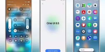 Desain visual baru pada One UI 8.5 membawa perubahan signifikan pada panel kontrol dan ikon aplikasi.