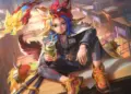 Tampil beda dan trendi, skin bertema kasual sekolah ini memberikan efek visual kasual namun tetap mematikan di Land of Dawn.