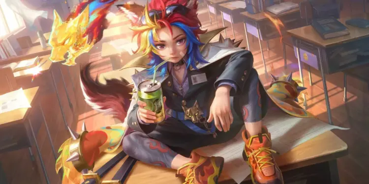 Tampil beda dan trendi, skin bertema kasual sekolah ini memberikan efek visual kasual namun tetap mematikan di Land of Dawn.