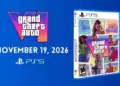 Poster pengumuman tanggal rilis GTA VI 19 November 2026 untuk konsol PlayStation 5 (PS5).