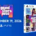 Poster pengumuman tanggal rilis GTA VI 19 November 2026 untuk konsol PlayStation 5 (PS5).