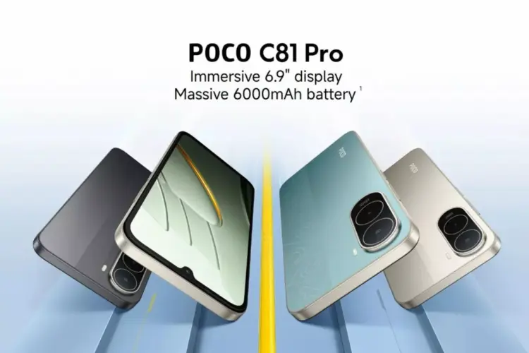 POCO C81 Pro hadir dengan layar luas 6.9 inci dan baterai monster 6000mAh, siap mendominasi pasar HP satu jutaan.