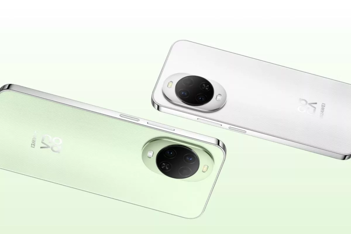Bocoran desain bodi belakang dua varian Huawei Nova 16 Series berwarna hijau muda dan putih dengan modul kamera berbentuk elips horizontal.