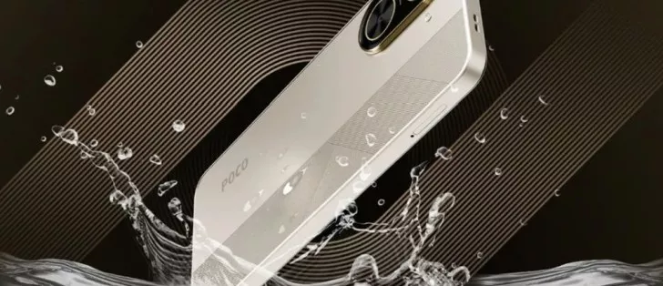 Desain tangguh POCO C81 Pro yang dilengkapi proteksi terhadap percikan air, memberikan rasa aman untuk penggunaan harian.