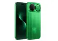 Tampilan sisi depan dan belakang smartphone Huawei Nova 16 Series varian warna hijau metalik yang mengkilap dengan tekstur garis vertikal halus.