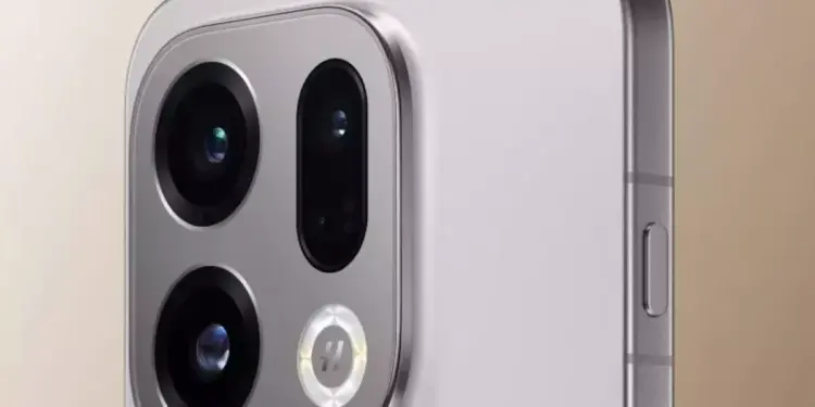 Modul kamera belakang Oppo Find X10 dengan sensor besar dan ring LED flash