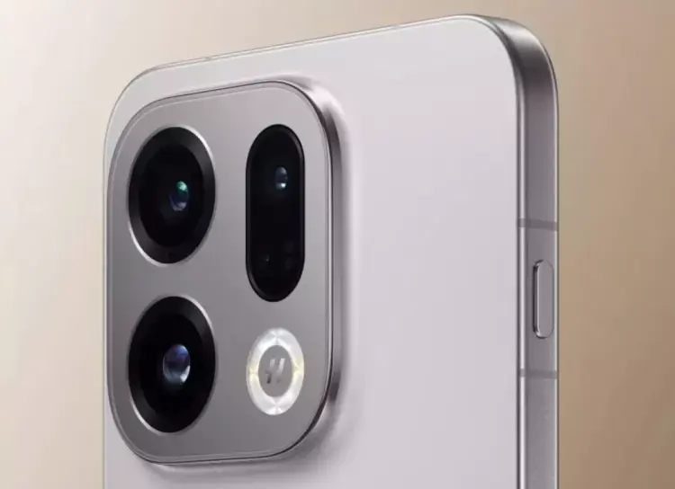 Modul kamera belakang Oppo Find X10 dengan sensor besar dan ring LED flash