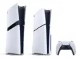 Dua varian konsol PS5 Pro yaitu versi standar dengan dics drive dan versi digital tanpa disc drive bersama stik DualSense.