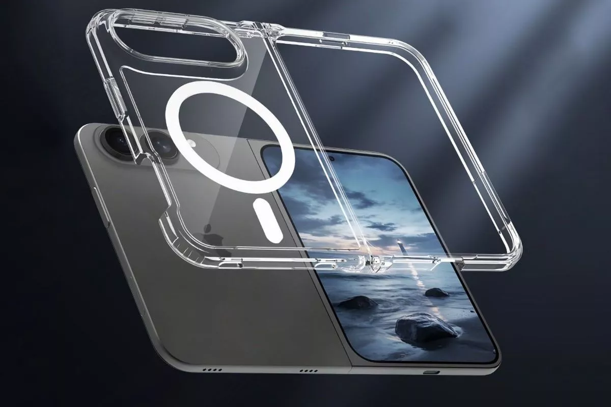 Konsep casing transparan dengan dukungan MagSafe yang diduga kuat menjadi pelindung utama untuk varian iPhone Ultra lipat.