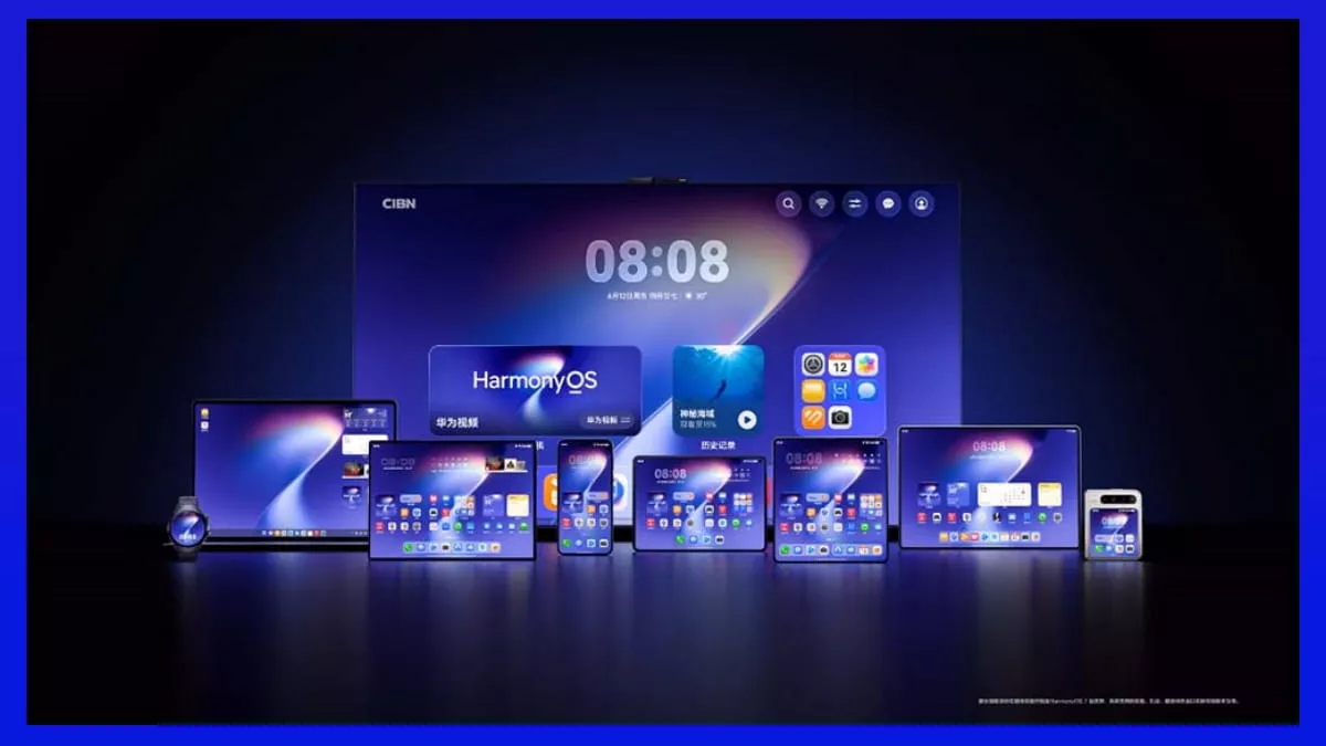 Implementasi HarmonyOS 7 pada berbagai perangkat pintar Huawei, menyuguhkan antarmuka berbasis konsep kaca yang seragam.