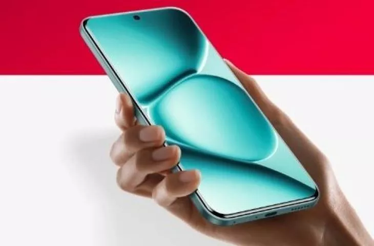 Tampilan layar depan bezel tipis dengan punch hole milik HP Redmi Midrange berspesifikasi flagship murah.