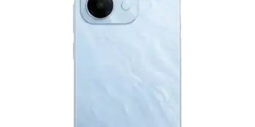 Bocoran render resmi iQOO Z11i varian warna biru yang menampilkan estetika desain modern dengan tekstur bodi unik mirip marmer.