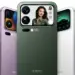 Desain futuristik bodi belakang Xiaomi 18 Pro yang menampilkan layar mini multifungsi di samping modul dua kamera besar.