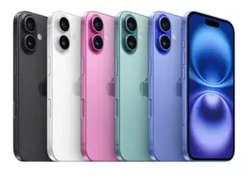 Ilustrasi jajaran warna-warni estetik dari seri iPhone reguler yang sangat dicari di pasar handphone bekas.