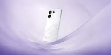 Visual render bodi belakang OPPO Reno16 Series dengan corak lingkaran Planet 3D melayang