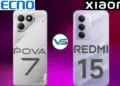 Duel sengit Tecno Pova 7 5G vs Redmi Note 15 4G yang mengusung konsep visual bodi belakang yang kontras dan beda jauh.