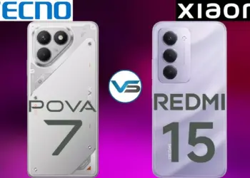 Duel sengit Tecno Pova 7 5G vs Redmi Note 15 4G yang mengusung konsep visual bodi belakang yang kontras dan beda jauh.