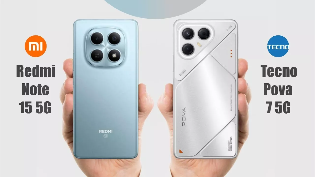 Dengan selisih harga tipis, Tecno Pova 7 5G menawarkan estetika gaming sedangkan pesaingnya tampil lebih kasual.