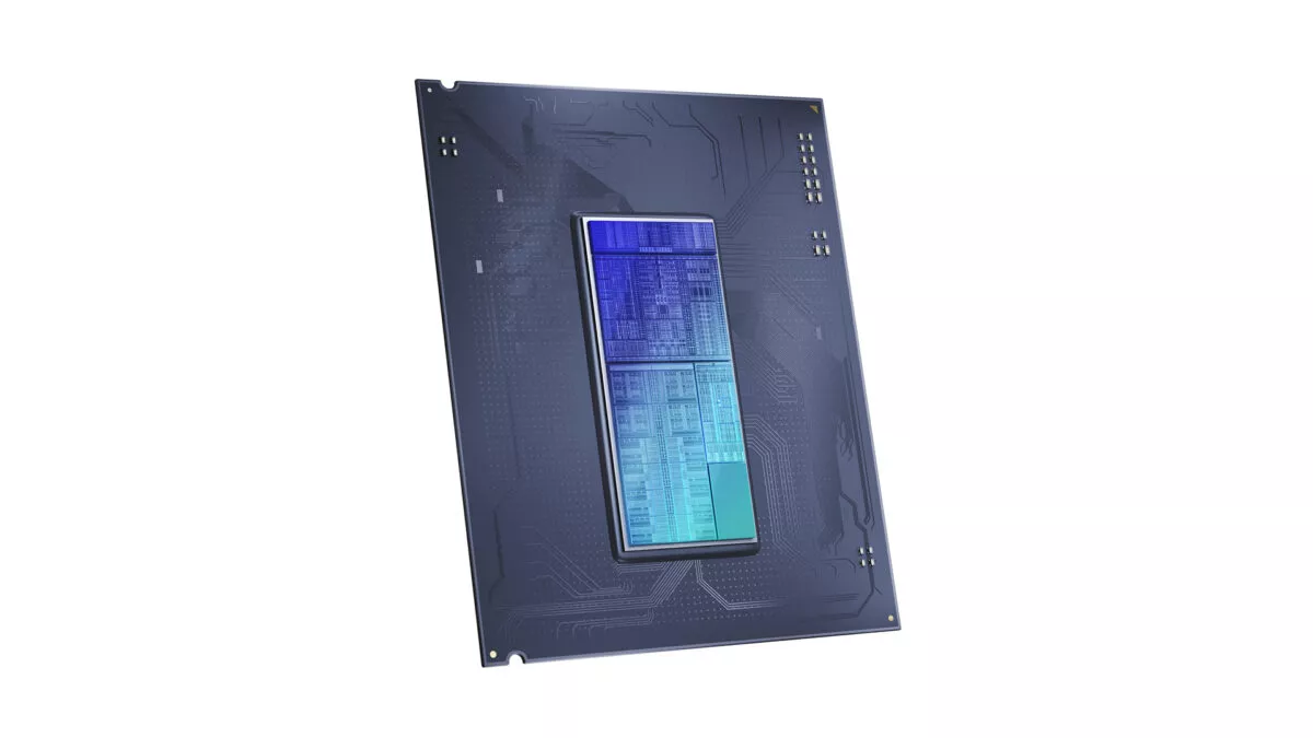 Desain arsitektur berbasis chiplet pada prosesor Intel Core Ultra yang mengintegrasikan CPU, GPU, dan NPU.
