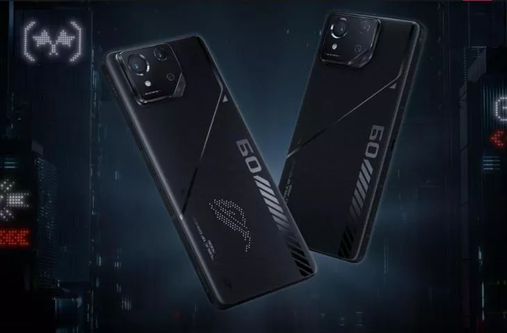 Tampilan futuristik bagian belakang Asus ROG Phone 9 varian warna hitam gaming.