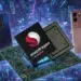 Ilustrasi chipset Qualcomm Snapdragon dikelilingi berbagai merk HP flagship populer.