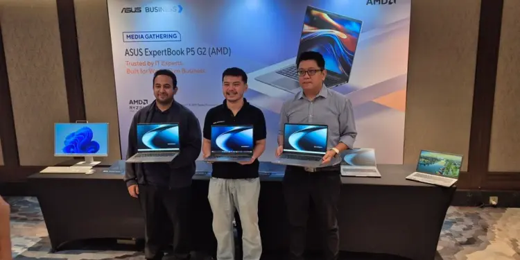 Peluncuran laptop AI ASUS ExpertBook P5 G2 berbasis AMD Ryzen AI untuk pekerja profesional.