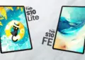 Dua tablet Samsung Galaxy Tab S10 Lite dan Samsung Galaxy Tab S10 FE dipegang dengan dua tangan.