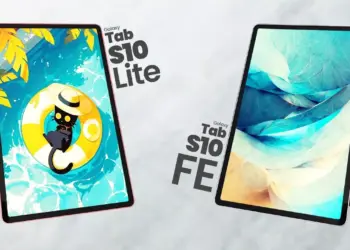 Dua tablet Samsung Galaxy Tab S10 Lite dan Samsung Galaxy Tab S10 FE dipegang dengan dua tangan.