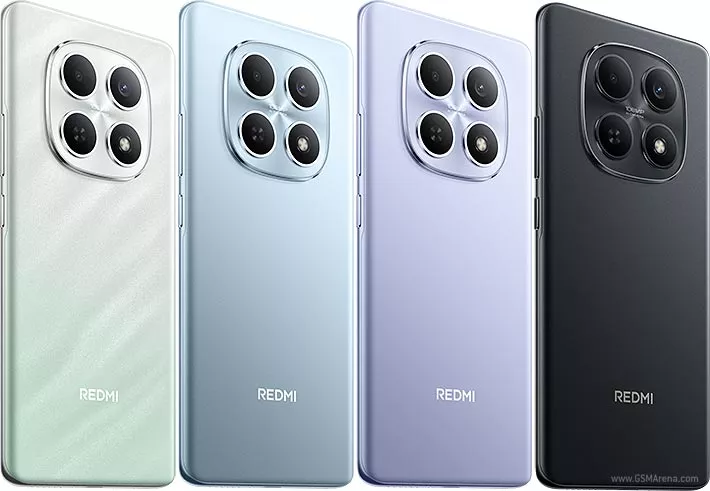 Empat varian warna HP Redmi 2 jutaan mulai dari putih, biru muda, ungu, hingga hitam tampak dari sisi panel belakang.