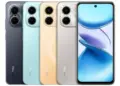Varian warna HP Infinix 1 jutaan Hot Series hitam, biru muda, emas, dan perak beserta tampilan layar depannya.