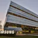 Gedung megah dengan logo Samsung di bagian depan untuk program giveaway liburan ke Korea.