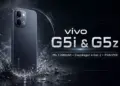 Poster fitur spesifikasi Vivo G5i dan G5z dengan keunggulan baterai 7.200mAh, Snapdragon 4 Gen 2, dan sertifikasi IP68/IP69.