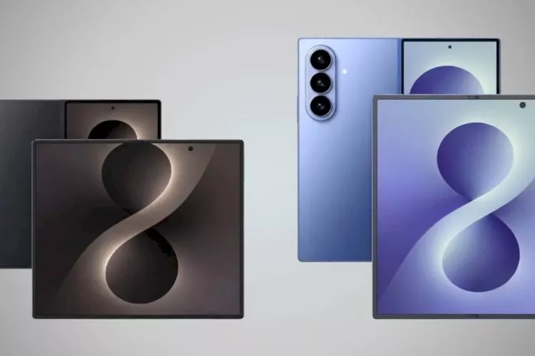 Komparasi pilihan warna hitam dan biru muda untuk perangkat flagship Samsung Galaxy Z Fold 8.
