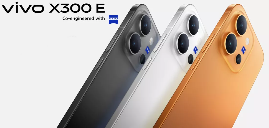 Desain elegan vivo X300 E yang tampak ramping meski dibekali kapasitas baterai berukuran besar hingga 7.200mAh.