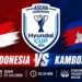 Poster jadwal pertandingan Timnas Indonesia vs Kamboja Piala AFF 2026 kick off malam ini