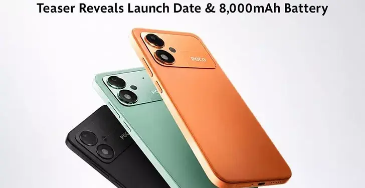 Teaser resmi POCO M8 Power mengonfirmasi baterai 8.000 mAh dan varian warna.