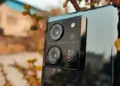 Close up modul kamera belakang HP Xiaomi dengan lensa Leica premium yang bagus untuk foto dan video.